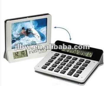 Desktop Calculator With Photo Frame Calculator With Clock-BD-QJ003