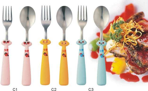 Tableware for children cute tableware cute lovely spoon folk and knife BDLD010