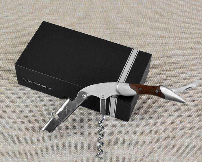 classic stainless steel wine opener corkscrew,gift box pack,luxury  BD-AN037