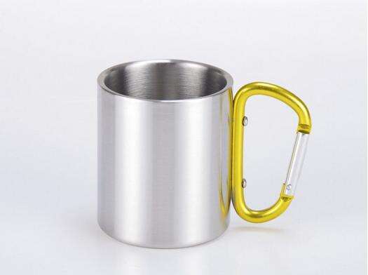 220ml/300ml Travel stainless steel mug with carabiner---MM004