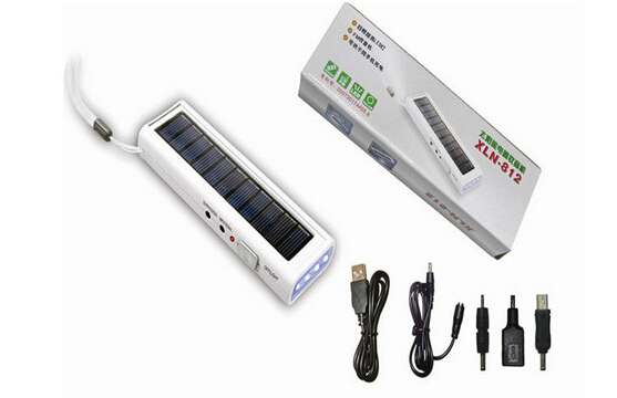Cheap Fancy White Pocket Solar Power Bank With Torch Radio  BDSH084