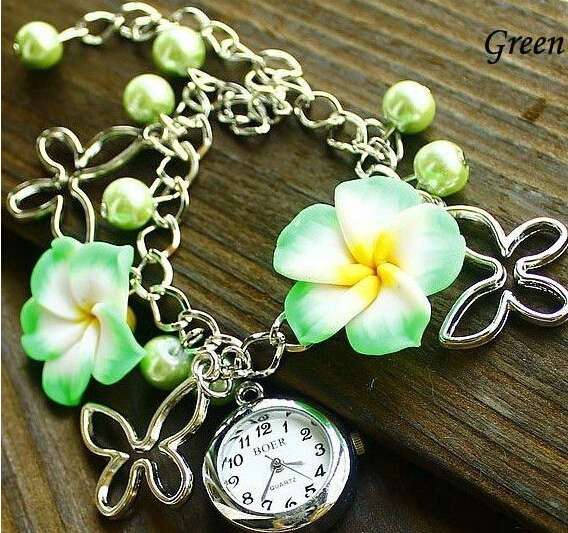 New Arrival Fashion Women Ceramic Quartz with flower Wrist Watch Lady MINI Flowers Bracelet  BDSH138