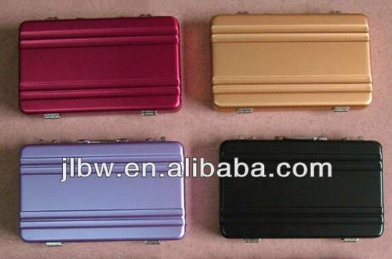 6 Colors Mini Aluminum Briefcase Card Holder BDSH075