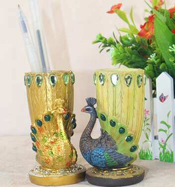 Creative Southeast Asia amorous feelings peacock brush pot  BDSH203