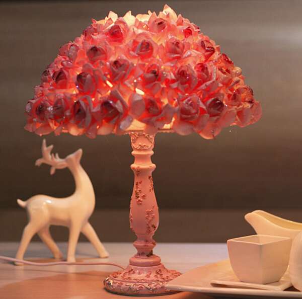 Romantic wedding roses led decoration flower light candlestick/lamp  BDSH