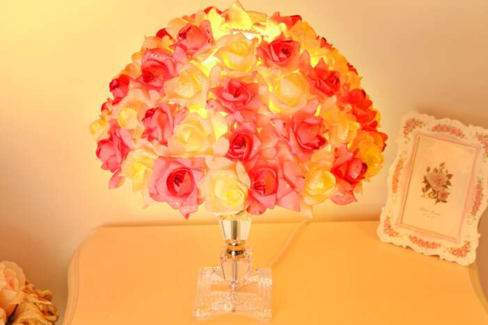 2016 High quality Wedding Roses Romantic LED Lamp BDSH303