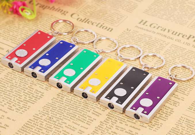 Russia Squar Metal LED Torch Key Chain  BDSH347